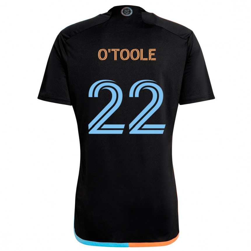 Niño Fútbol Camiseta Kevin O'toole #22 Negro Naranja Azul 2ª Equipación 2024/25 Perú