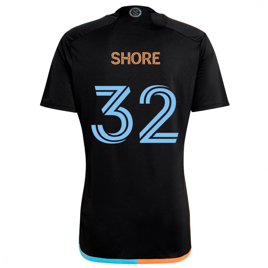 Niño Fútbol Camiseta Jonathan Shore #32 Negro Naranja Azul 2ª Equipación 2024/25 Perú