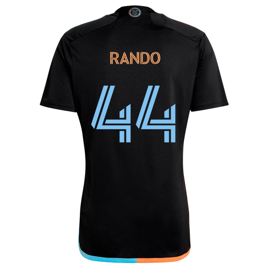 Niño Fútbol Camiseta Alex Rando #44 Negro Naranja Azul 2ª Equipación 2024/25 Perú