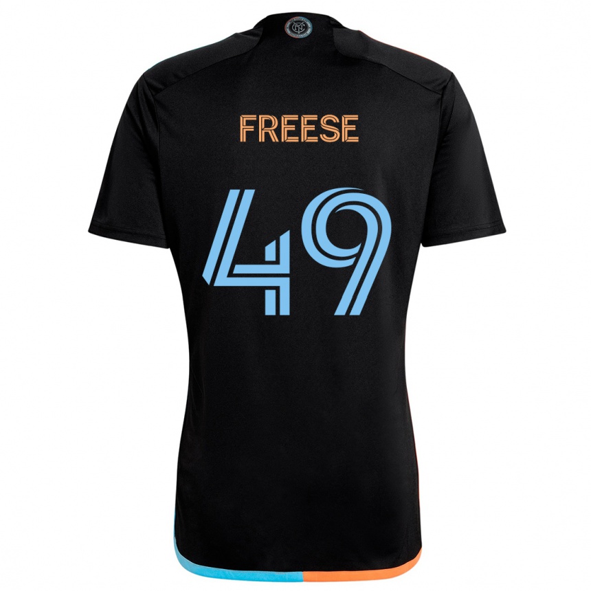 Niño Fútbol Camiseta Matt Freese #49 Negro Naranja Azul 2ª Equipación 2024/25 Perú