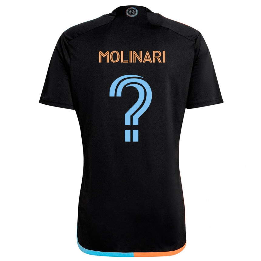 Niño Fútbol Camiseta Peter Molinari #0 Negro Naranja Azul 2ª Equipación 2024/25 Perú