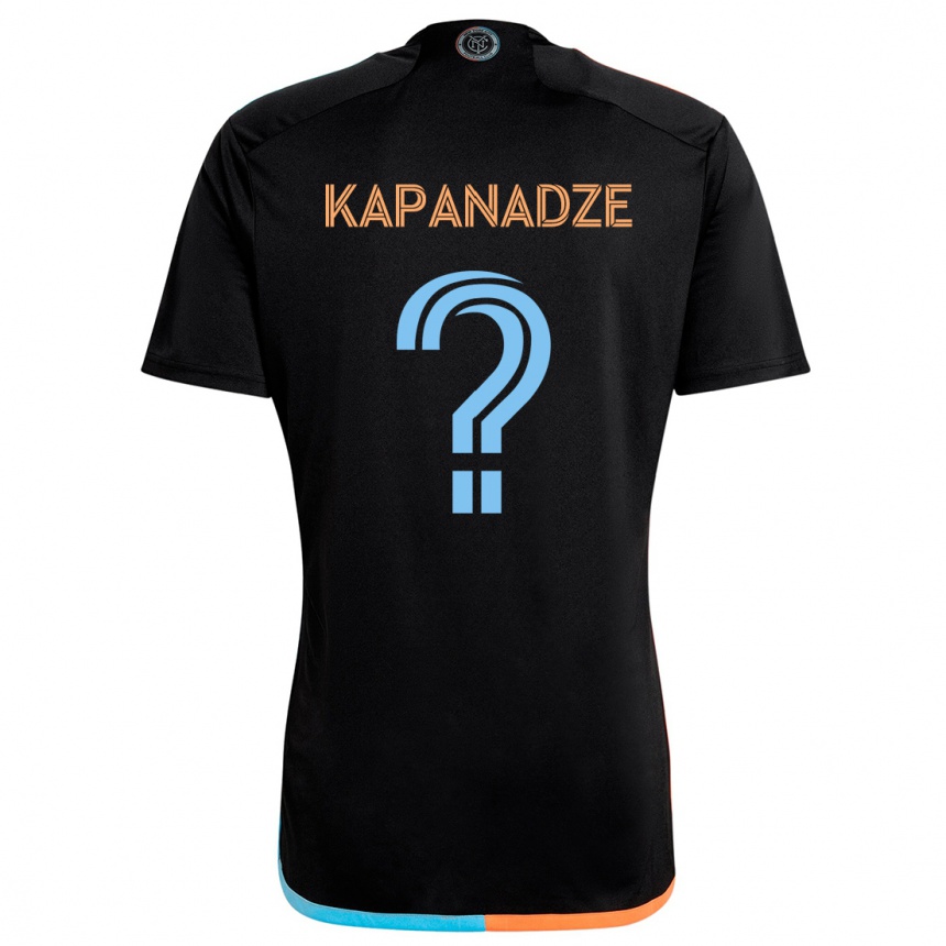 Niño Fútbol Camiseta Nicholas Kapanadze #0 Negro Naranja Azul 2ª Equipación 2024/25 Perú