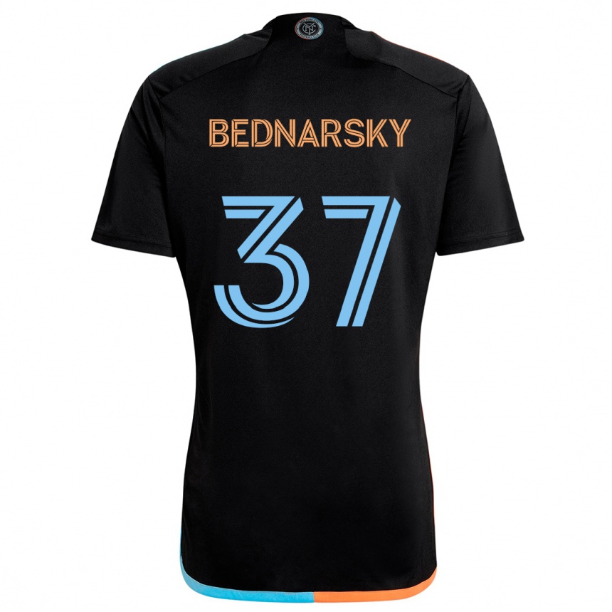 Niño Fútbol Camiseta Stevo Bednarsky #37 Negro Naranja Azul 2ª Equipación 2024/25 Perú