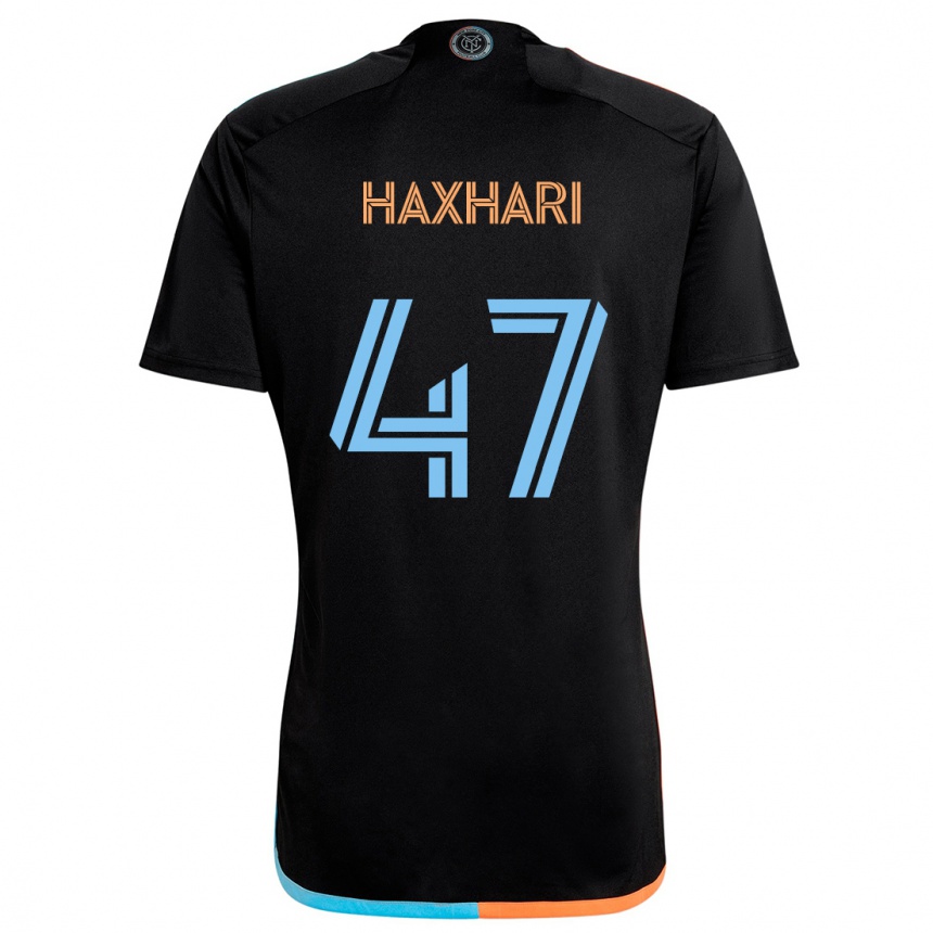 Niño Fútbol Camiseta Klevis Haxhari #47 Negro Naranja Azul 2ª Equipación 2024/25 Perú