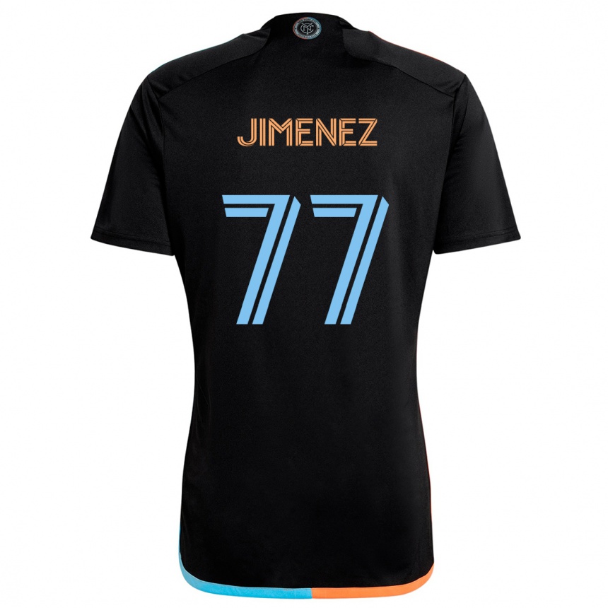 Niño Fútbol Camiseta Jonathan Jiménez #77 Negro Naranja Azul 2ª Equipación 2024/25 Perú