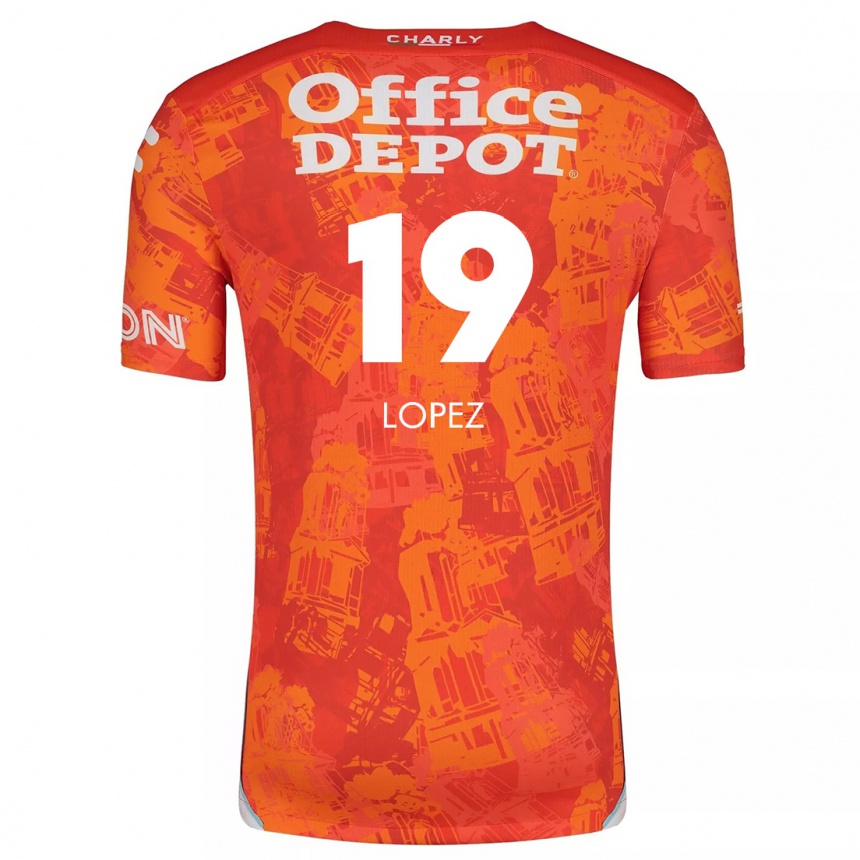 Niño Fútbol Camiseta Javier Eduardo López #19 Naranja Blanco 2ª Equipación 2024/25 Perú