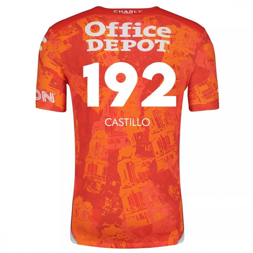 Niño Fútbol Camiseta José Castillo #192 Naranja Blanco 2ª Equipación 2024/25 Perú