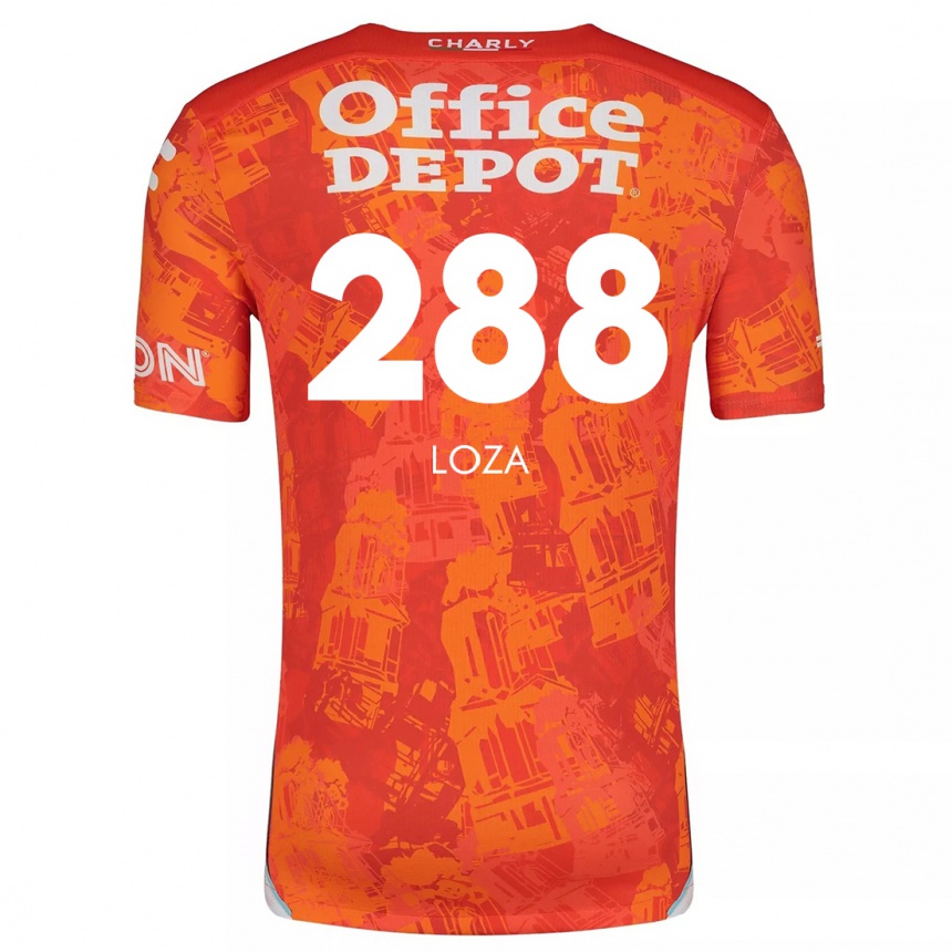 Niño Fútbol Camiseta Santino Loza #288 Naranja Blanco 2ª Equipación 2024/25 Perú