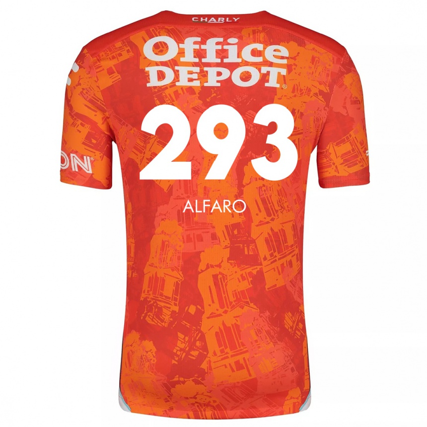 Niño Fútbol Camiseta Cristóbal Alfaro #293 Naranja Blanco 2ª Equipación 2024/25 Perú