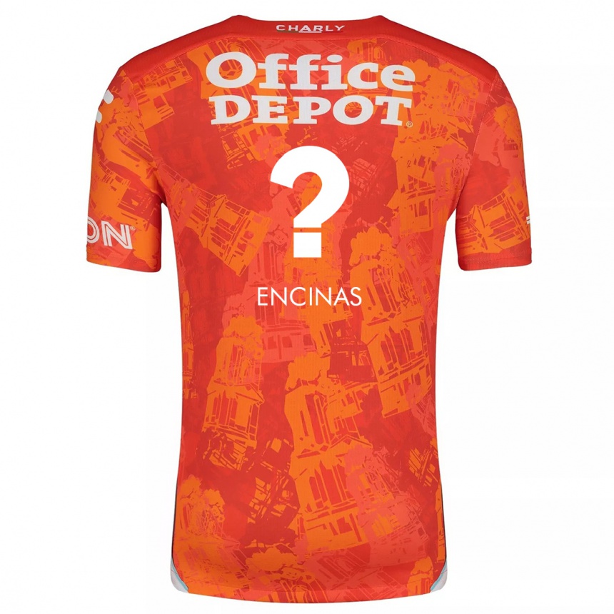 Niño Fútbol Camiseta Aldo Encinas #0 Naranja Blanco 2ª Equipación 2024/25 Perú