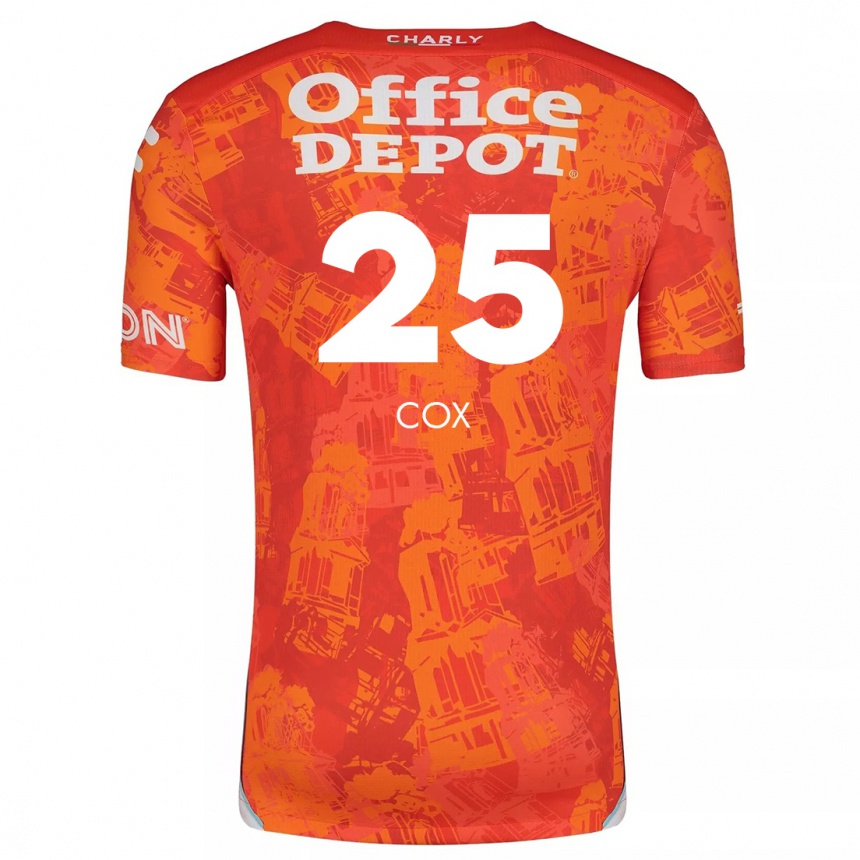 Niño Fútbol Camiseta Marta Cox #25 Naranja Blanco 2ª Equipación 2024/25 Perú