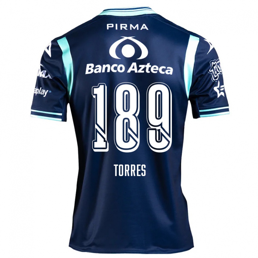 Niño Fútbol Camiseta Dylan Torres #189 Azul Marino 2ª Equipación 2024/25 Perú