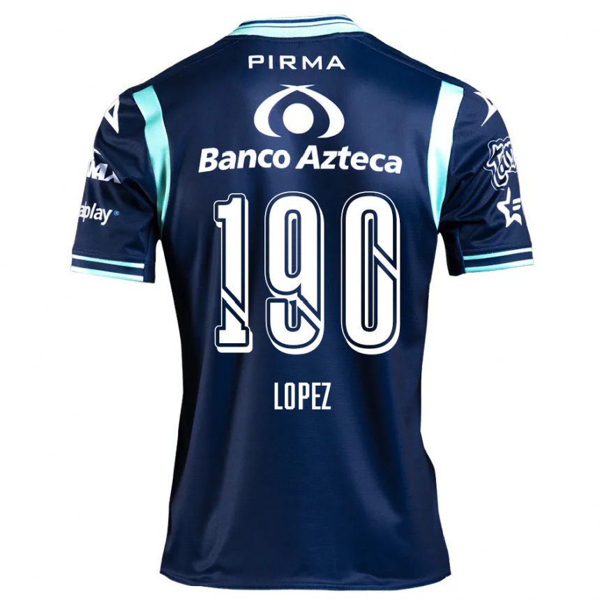 Niño Fútbol Camiseta Josué López #190 Azul Marino 2ª Equipación 2024/25 Perú