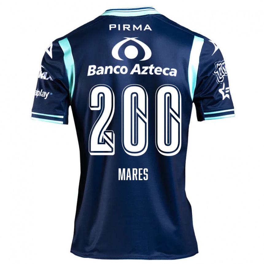 Niño Fútbol Camiseta Cristian Mares #200 Azul Marino 2ª Equipación 2024/25 Perú