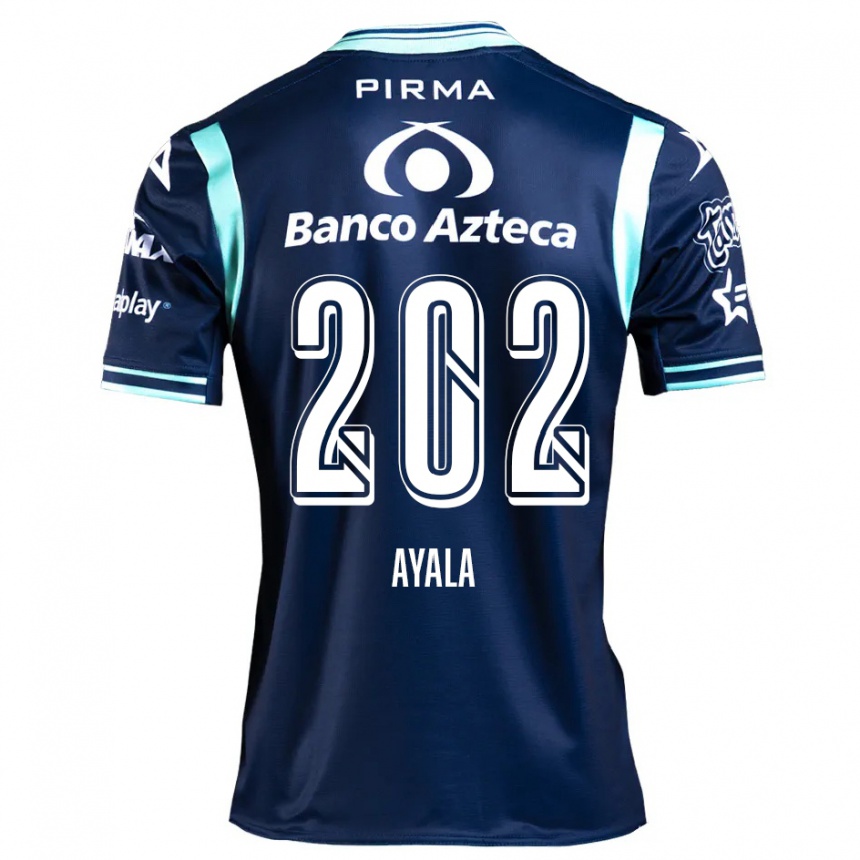 Niño Fútbol Camiseta Diego Ayala #202 Azul Marino 2ª Equipación 2024/25 Perú