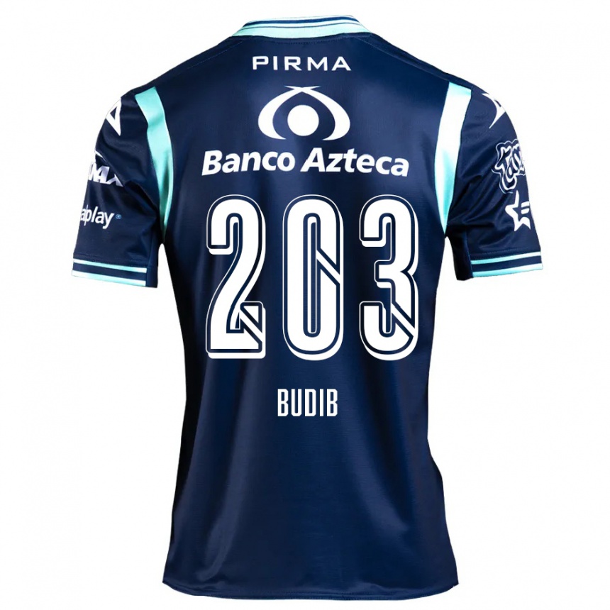 Niño Fútbol Camiseta Pedro Budib #203 Azul Marino 2ª Equipación 2024/25 Perú