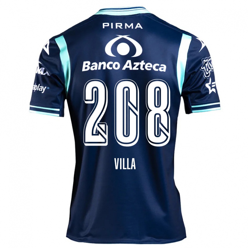 Niño Fútbol Camiseta Patrick Villa #208 Azul Marino 2ª Equipación 2024/25 Perú