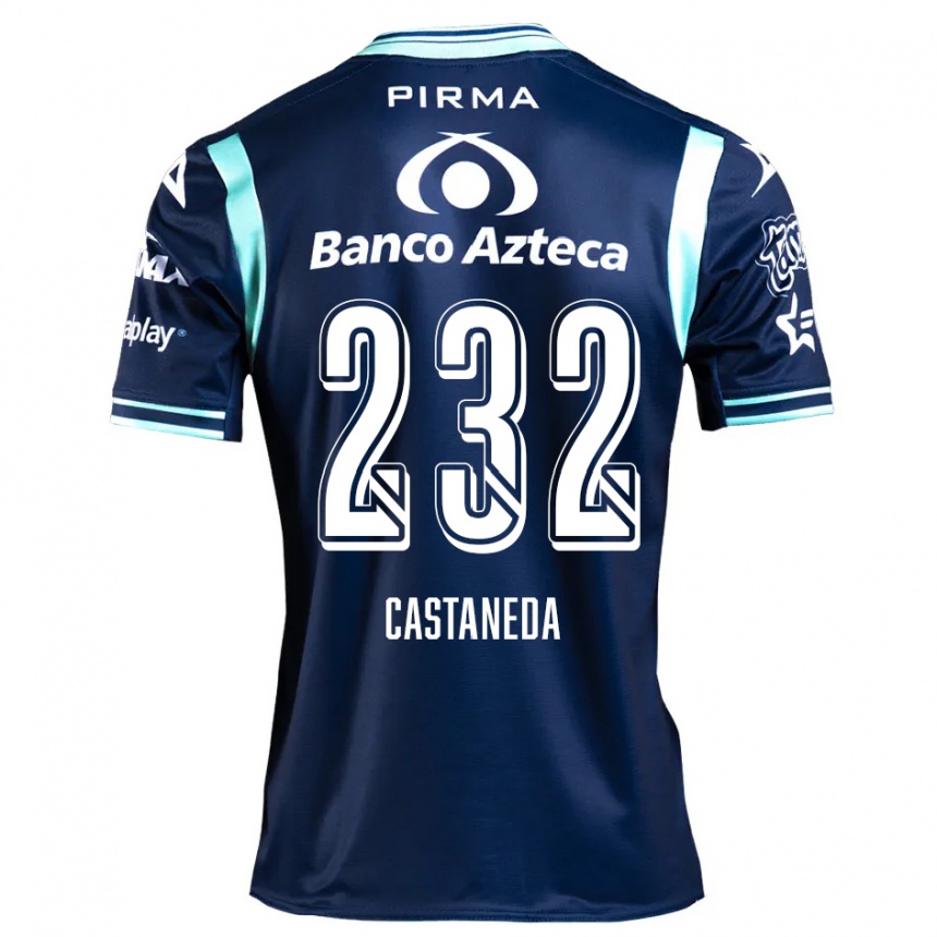 Niño Fútbol Camiseta Ángel Castañeda #232 Azul Marino 2ª Equipación 2024/25 Perú