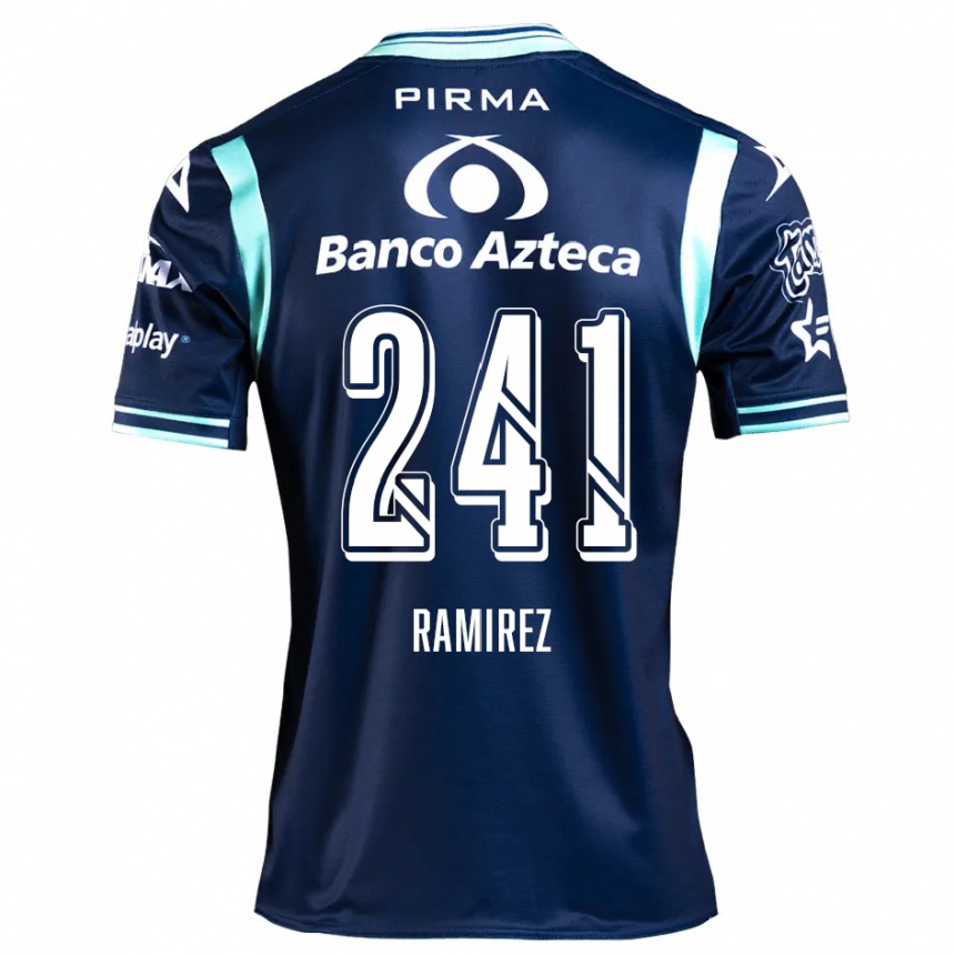 Niño Fútbol Camiseta Eduardo Ramírez #241 Azul Marino 2ª Equipación 2024/25 Perú