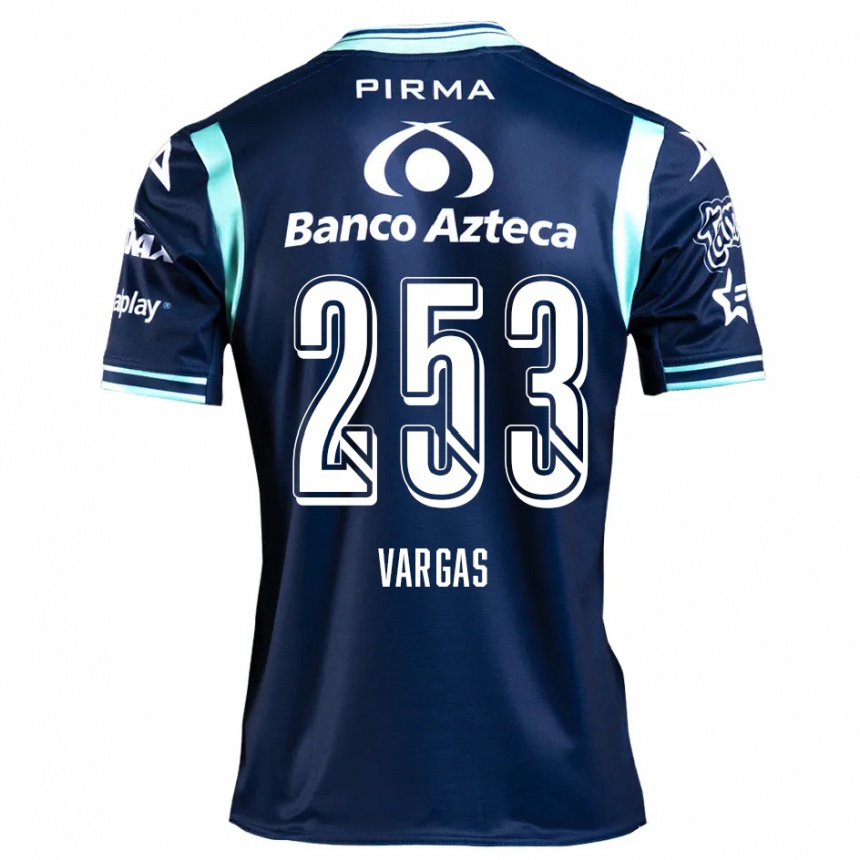 Niño Fútbol Camiseta Edwin Vargas #253 Azul Marino 2ª Equipación 2024/25 Perú