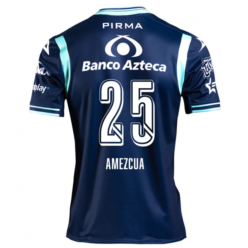 Niño Fútbol Camiseta Mariana Amezcua #25 Azul Marino 2ª Equipación 2024/25 Perú