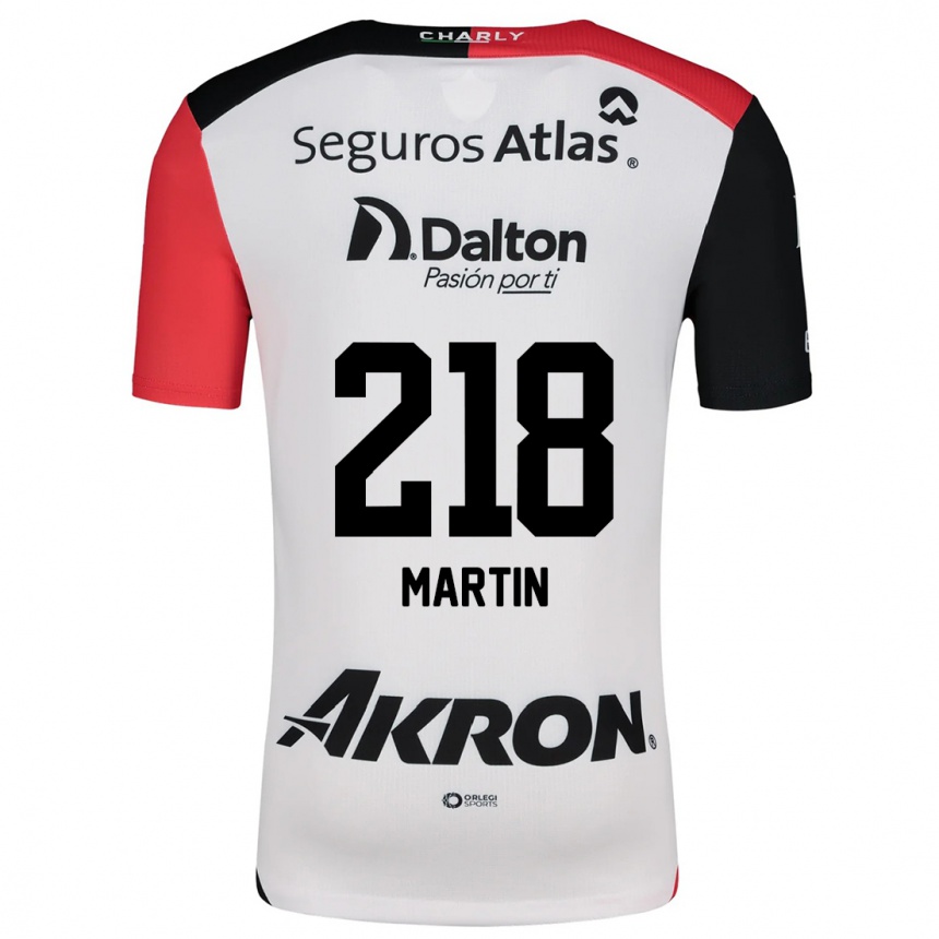 Niño Fútbol Camiseta Jorge San Martín #218 Blanco Rojo Negro 2ª Equipación 2024/25 Perú