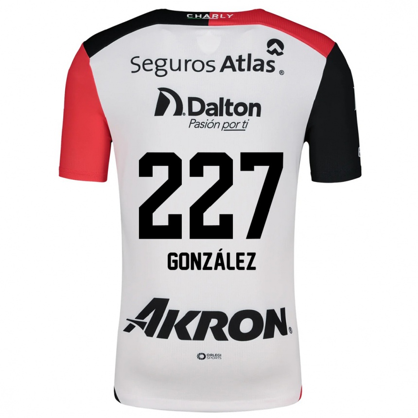 Niño Fútbol Camiseta Rodolfo González #227 Blanco Rojo Negro 2ª Equipación 2024/25 Perú