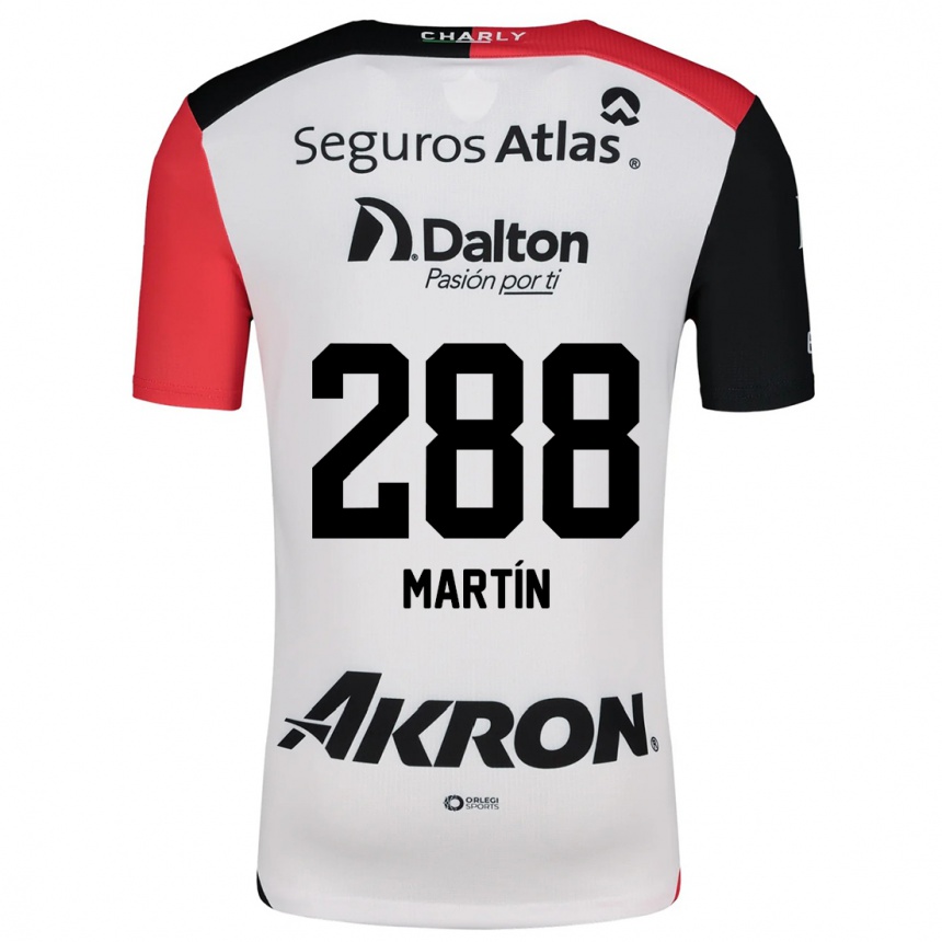 Niño Fútbol Camiseta José Martín #288 Blanco Rojo Negro 2ª Equipación 2024/25 Perú