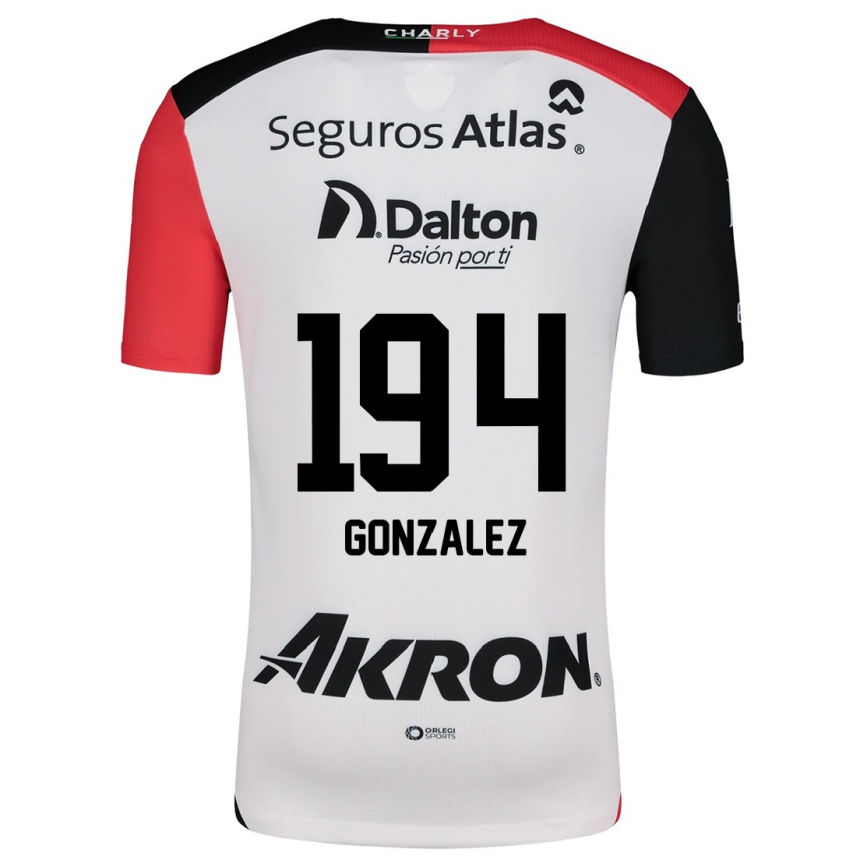 Niño Fútbol Camiseta Andrés González #194 Blanco Rojo Negro 2ª Equipación 2024/25 Perú