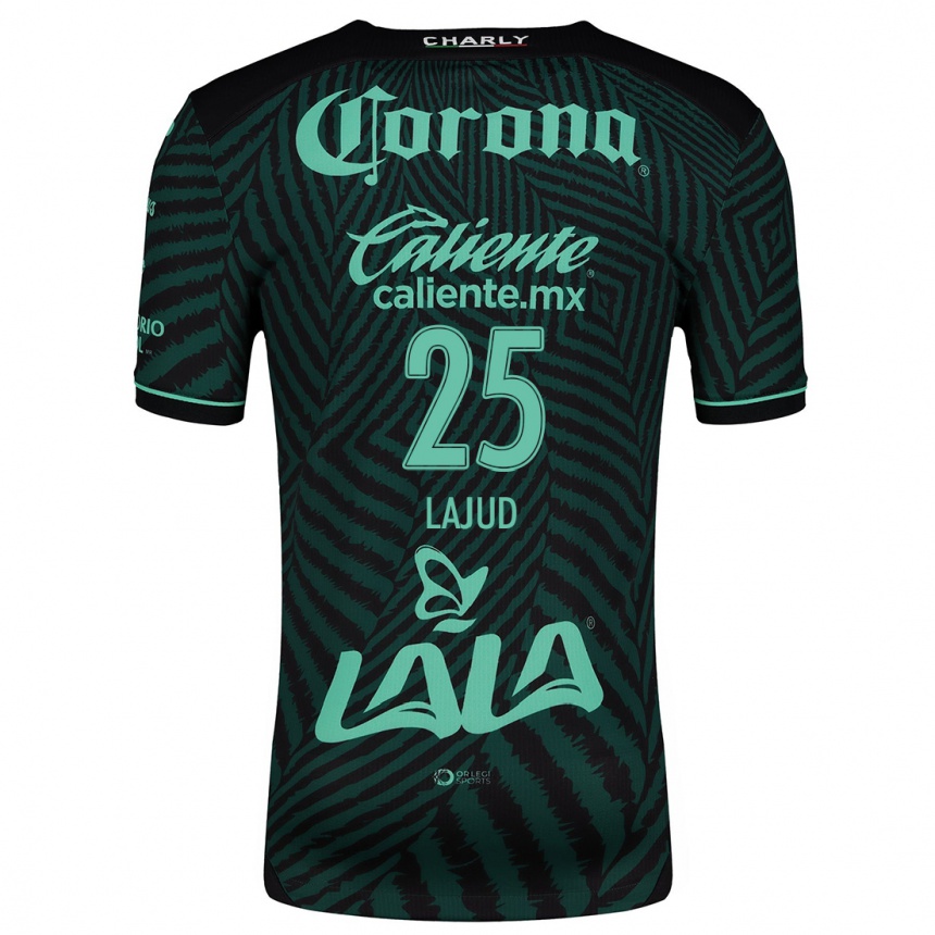 Niño Fútbol Camiseta Gibrán Lajud #25 Verde Negro 2ª Equipación 2024/25 Perú