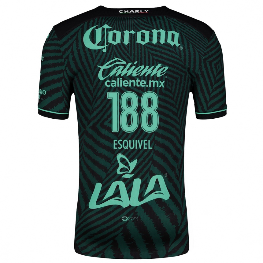 Niño Fútbol Camiseta Bruno Esquivel #188 Verde Negro 2ª Equipación 2024/25 Perú