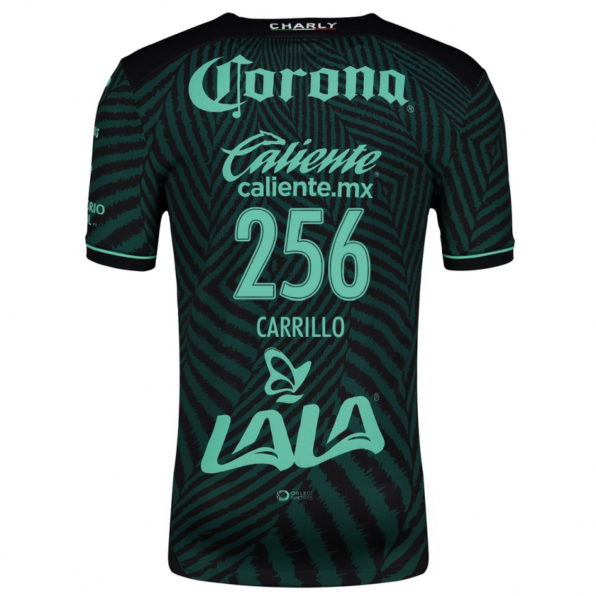 Niño Fútbol Camiseta Stéphano Carrillo #256 Verde Negro 2ª Equipación 2024/25 Perú