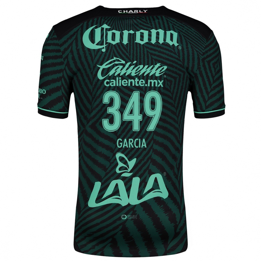 Niño Fútbol Camiseta Diego García #349 Verde Negro 2ª Equipación 2024/25 Perú