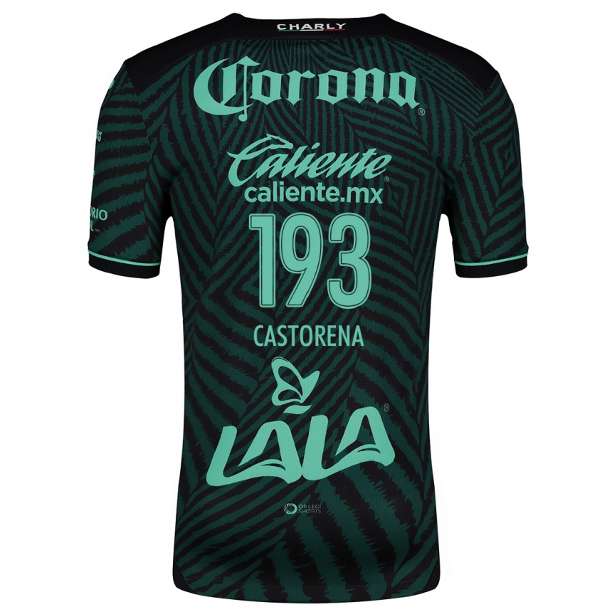 Niño Fútbol Camiseta Damián Castorena #193 Verde Negro 2ª Equipación 2024/25 Perú