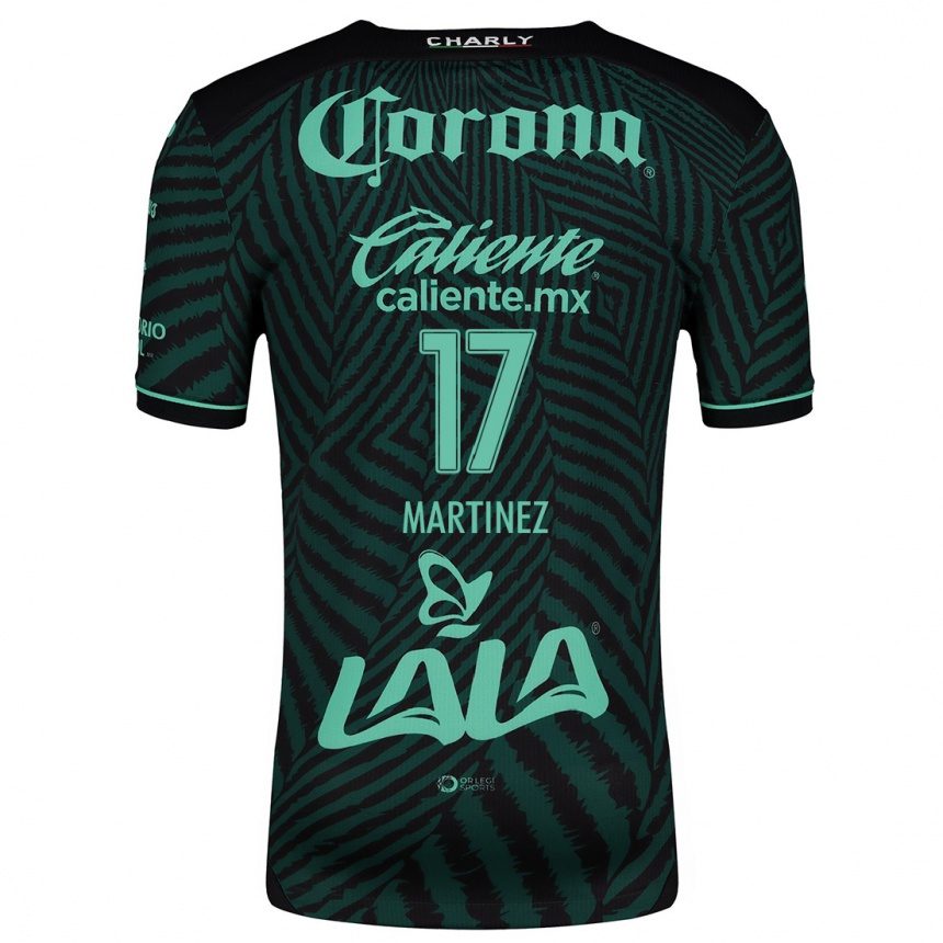 Niño Fútbol Camiseta Marianne Martínez #17 Verde Negro 2ª Equipación 2024/25 Perú