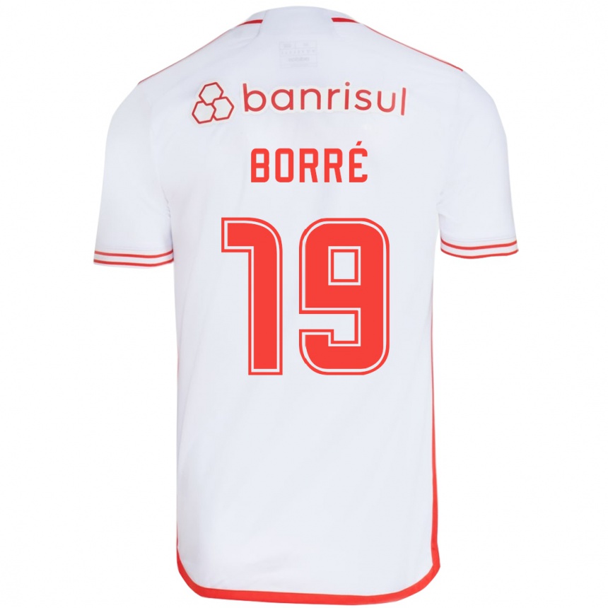 Niño Fútbol Camiseta Rafael Borré #19 Blanco Rojo 2ª Equipación 2024/25 Perú