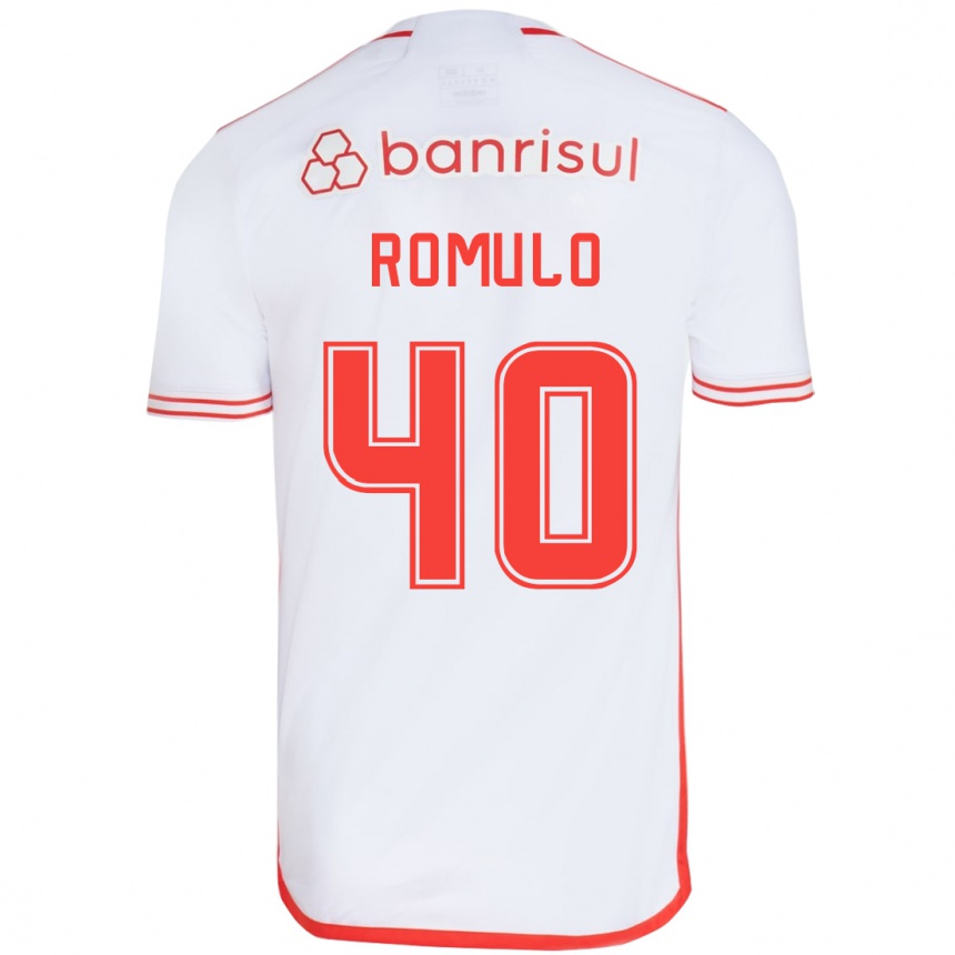 Niño Fútbol Camiseta Rômulo #40 Blanco Rojo 2ª Equipación 2024/25 Perú