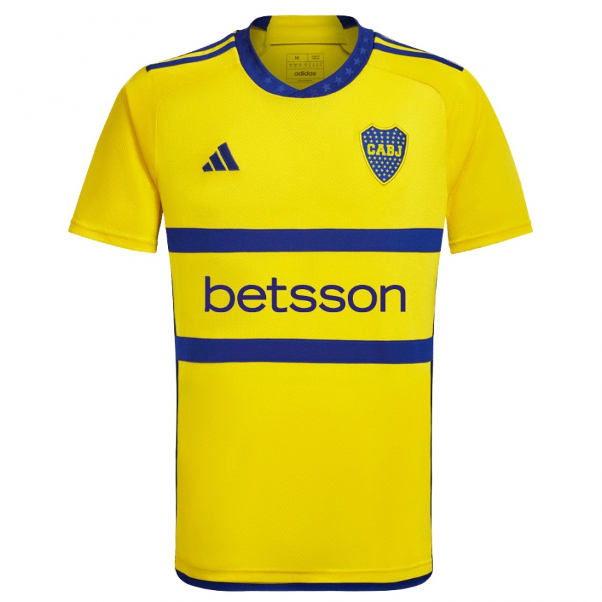 Niño Fútbol Camiseta Milton Pereyra #0 Amarillo Azul 2ª Equipación 2024/25 Perú