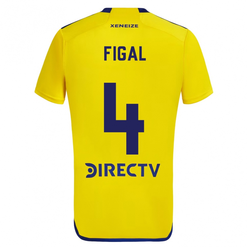 Niño Fútbol Camiseta Nicolás Figal #4 Amarillo Azul 2ª Equipación 2024/25 Perú