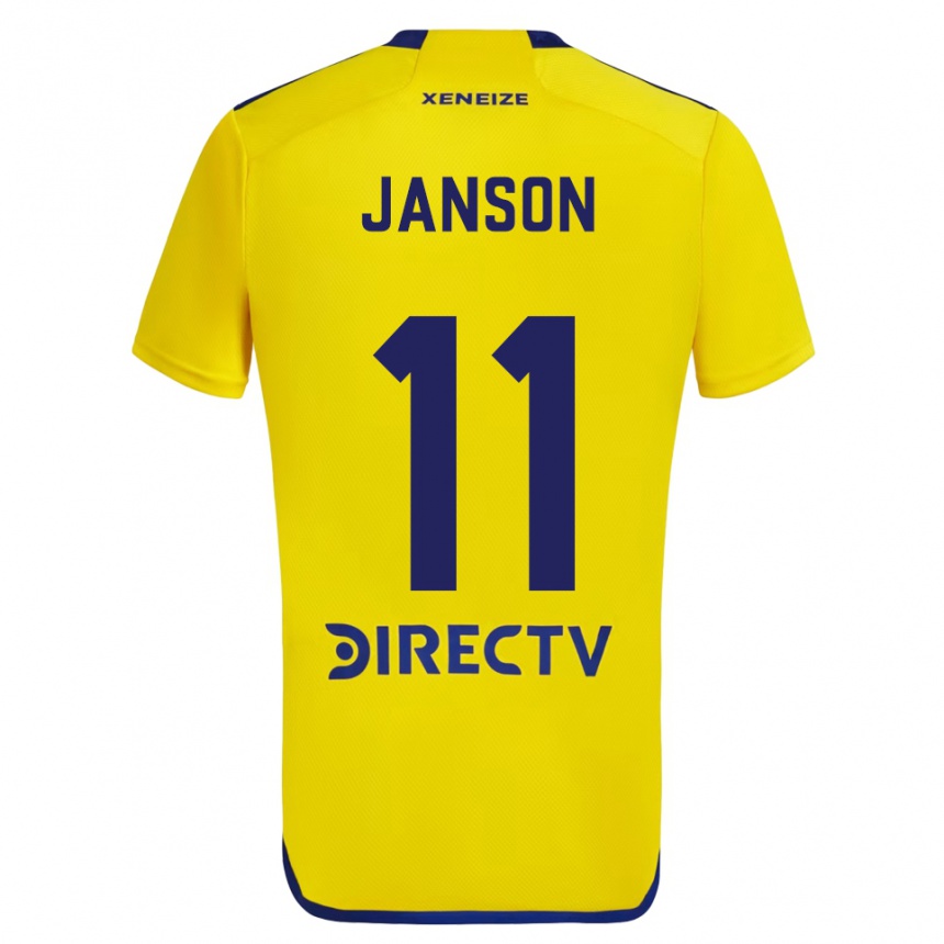 Niño Fútbol Camiseta Lucas Janson #11 Amarillo Azul 2ª Equipación 2024/25 Perú