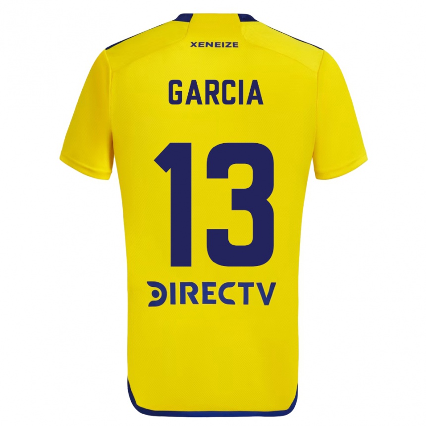 Niño Fútbol Camiseta Javier García #13 Amarillo Azul 2ª Equipación 2024/25 Perú