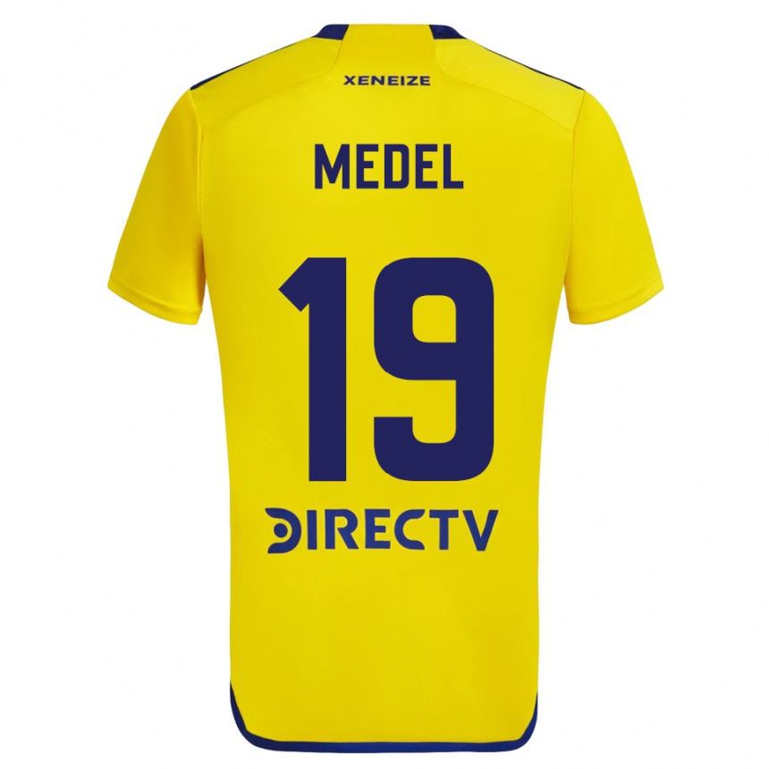 Niño Fútbol Camiseta Gary Medel #19 Amarillo Azul 2ª Equipación 2024/25 Perú