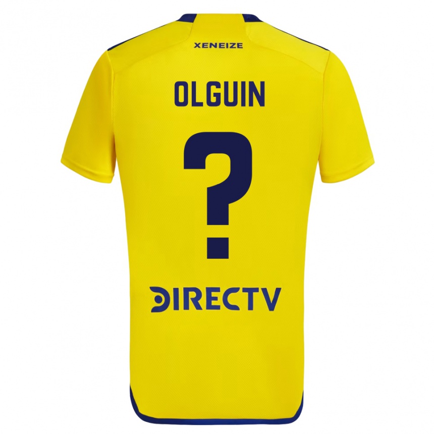 Niño Fútbol Camiseta Matias Olguin #0 Amarillo Azul 2ª Equipación 2024/25 Perú