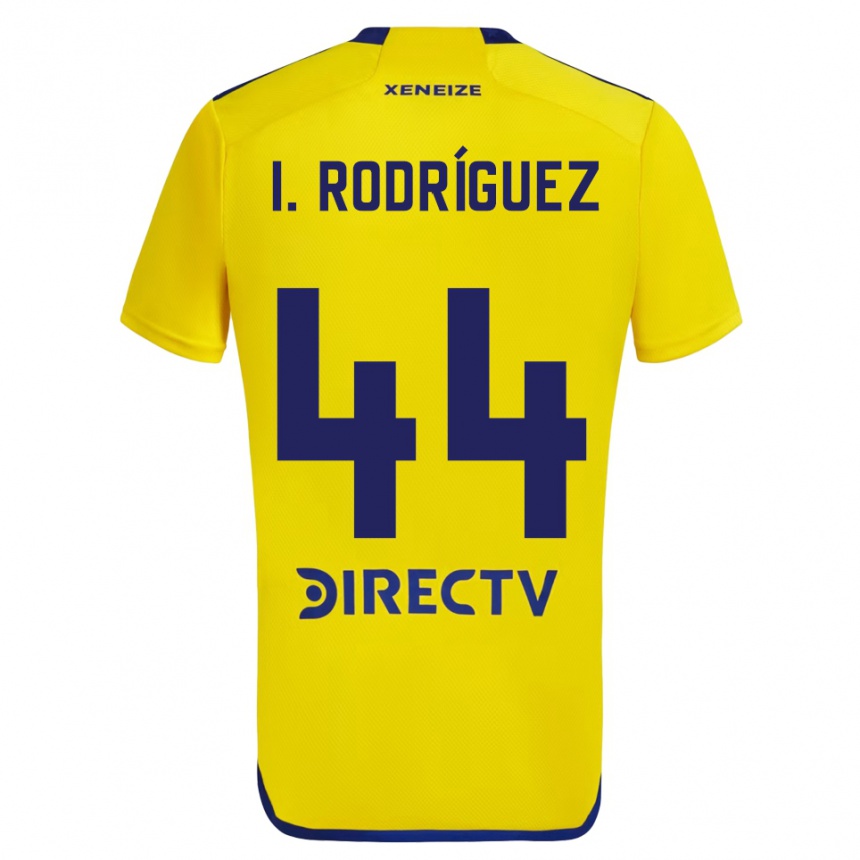 Niño Fútbol Camiseta Ignacio Rodríguez #44 Amarillo Azul 2ª Equipación 2024/25 Perú