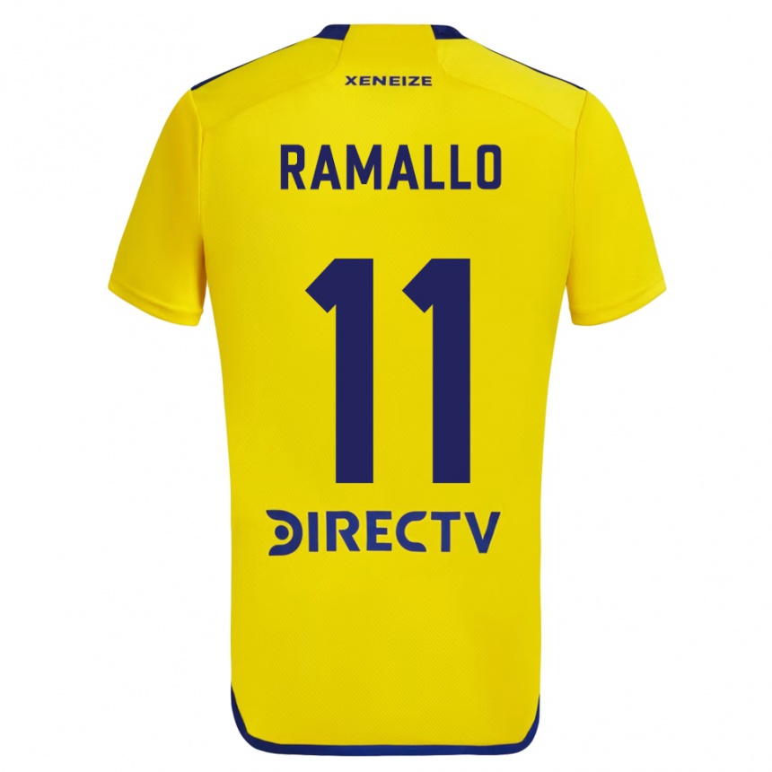 Niño Fútbol Camiseta Yael Ramallo #11 Amarillo Azul 2ª Equipación 2024/25 Perú