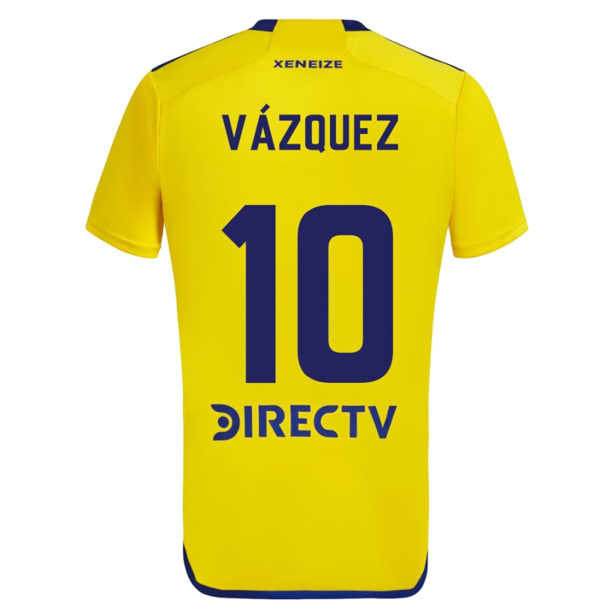 Niño Fútbol Camiseta Lucas Vázquez #10 Amarillo Azul 2ª Equipación 2024/25 Perú