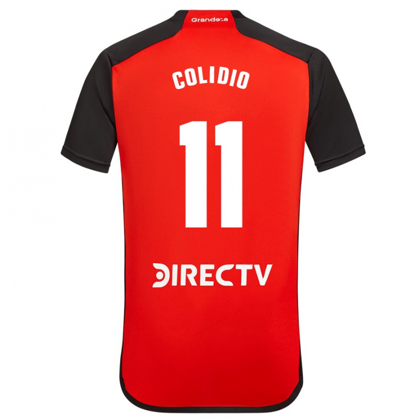 Niño Fútbol Camiseta Facundo Colidio #11 Rojo Negro Blanco 2ª Equipación 2024/25 Perú