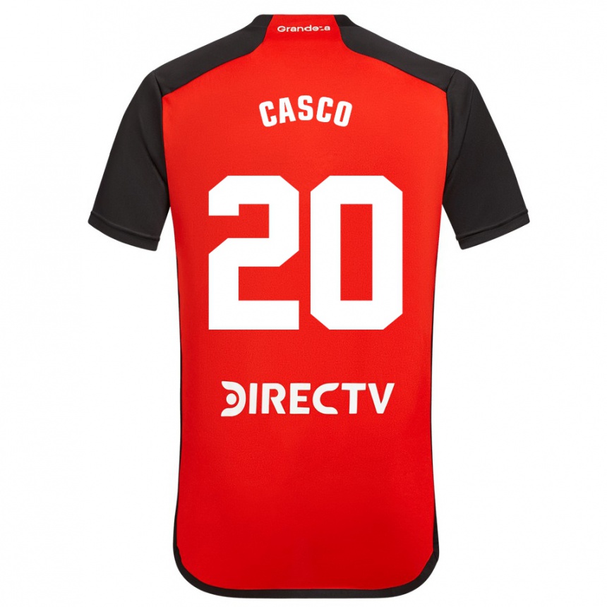 Niño Fútbol Camiseta Milton Casco #20 Rojo Negro Blanco 2ª Equipación 2024/25 Perú