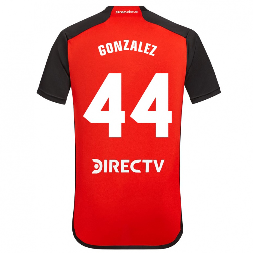 Niño Fútbol Camiseta Alexis González #44 Rojo Negro Blanco 2ª Equipación 2024/25 Perú