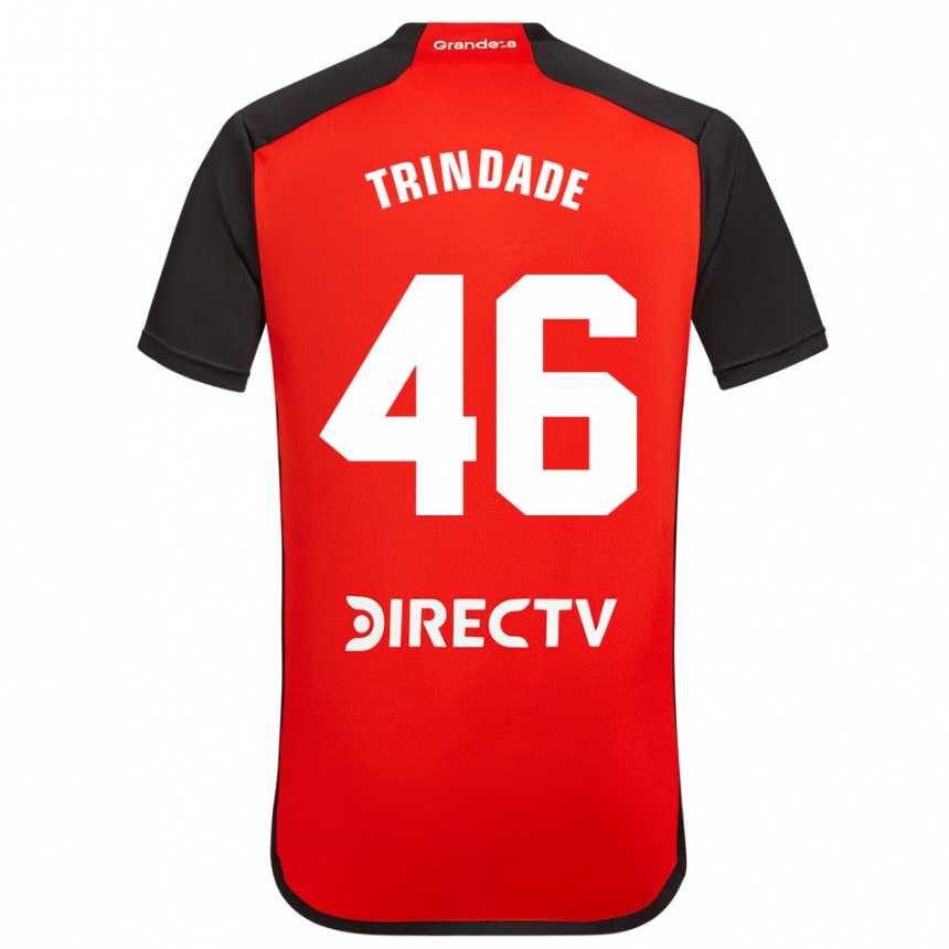 Niño Fútbol Camiseta Gonzalo Trindade #46 Rojo Negro Blanco 2ª Equipación 2024/25 Perú